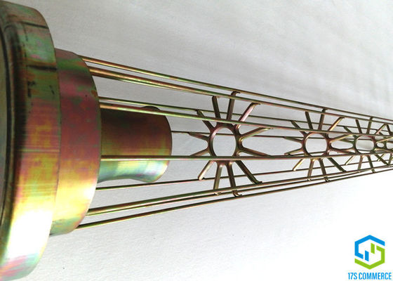 A casa do saco de poeira da gaiola da aranha da gaiola do plissado do revestimento de zinco da gaiola da estrela do tampão de Venturi de 12 plissados prende para expandir a gaiola da área de filtro