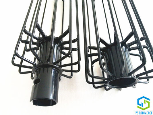 Duas partes da aranha comum da gaiola 110mm do plissado do revestimento do silicone da torção da gaiola do filtro da estrela prendem a gaiola de aço suave do coletor de poeira
