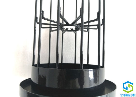 Gaiola dobro da casa do saco do aço carbono da gaiola da aranha da gaiola 120mm do plissado do revestimento do silicone da gaiola do filtro da estrela da aranha do fio