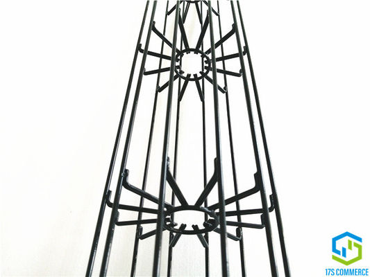 Gaiola dobro da casa do saco do aço carbono da gaiola da aranha da gaiola 120mm do plissado do revestimento do silicone da gaiola do filtro da estrela da aranha do fio