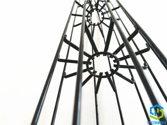 A aranha dobro da gaiola 110mm do plissado do revestimento do silicone da gaiola da estrela da aranha do fio prende a gaiola de aço suave do coletor de poeira