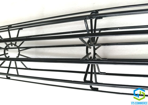 Gaiola vertical ligada da casa do saco do aço carbono da gaiola da aranha da gaiola 120mm do plissado de Wire12 Ray Star Cage Silicon Coating