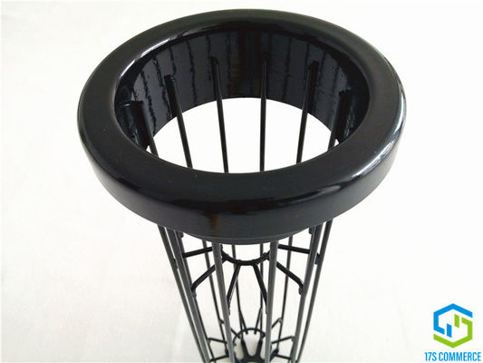 Gaiola de aço suave da casa do saco da gaiola da aranha da gaiola 138mm do plissado do revestimento do silicone da gaiola do filtro da estrela da aranha do fio