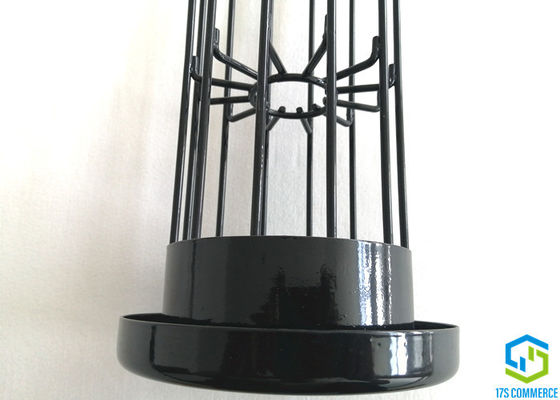 Gaiola de aço suave da casa do saco da gaiola da aranha da gaiola 138mm do plissado do revestimento do silicone da gaiola do filtro da estrela da aranha do fio
